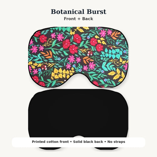 KOZY Kozy Therapy Eye & Sinus Pillow in Botanical Burst – corrected contoured front and black back