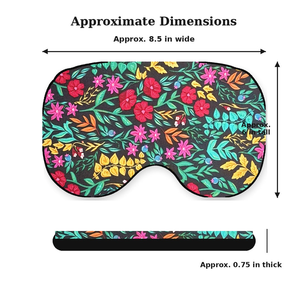 KOZY Kozy Therapy Eye & Sinus Pillow in Botanical Burst – corrected shape dimensions