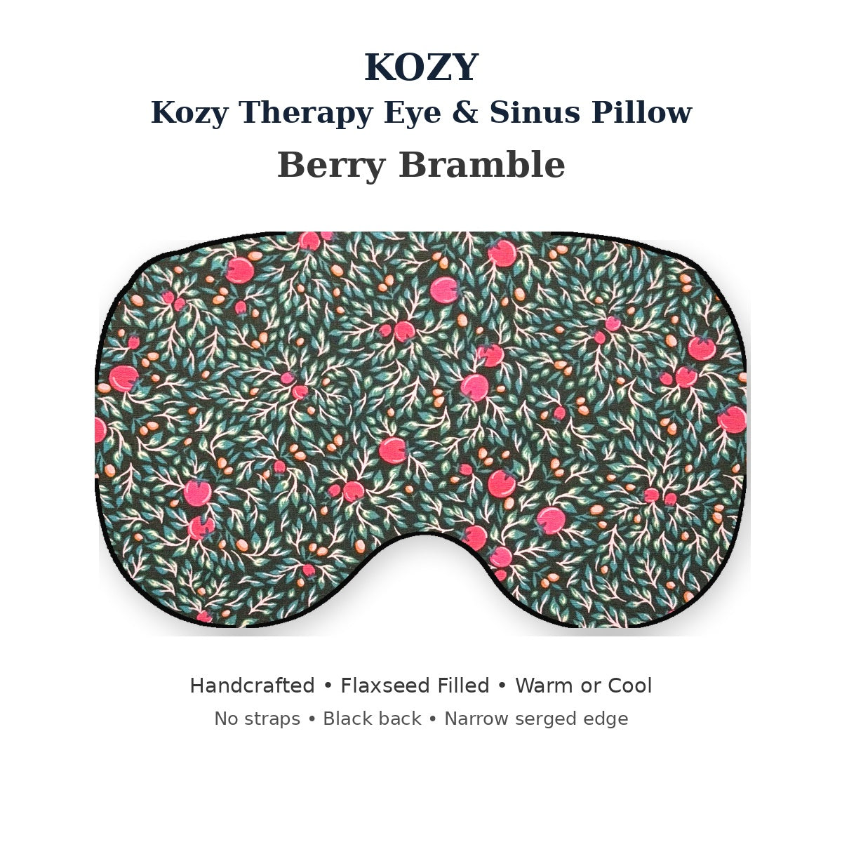KOZY Kozy Therapy Eye & Sinus Pillow in Berry Bramble – corrected contoured front hero