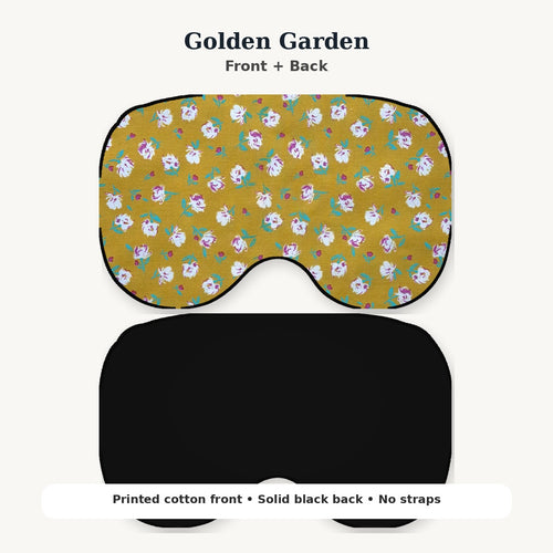 KOZY Kozy Therapy Eye & Sinus Pillow in Golden Garden – corrected contoured front and black back