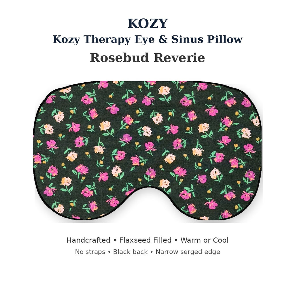 KOZY Kozy Therapy Eye & Sinus Pillow in Rosebud Reverie – corrected contoured front hero