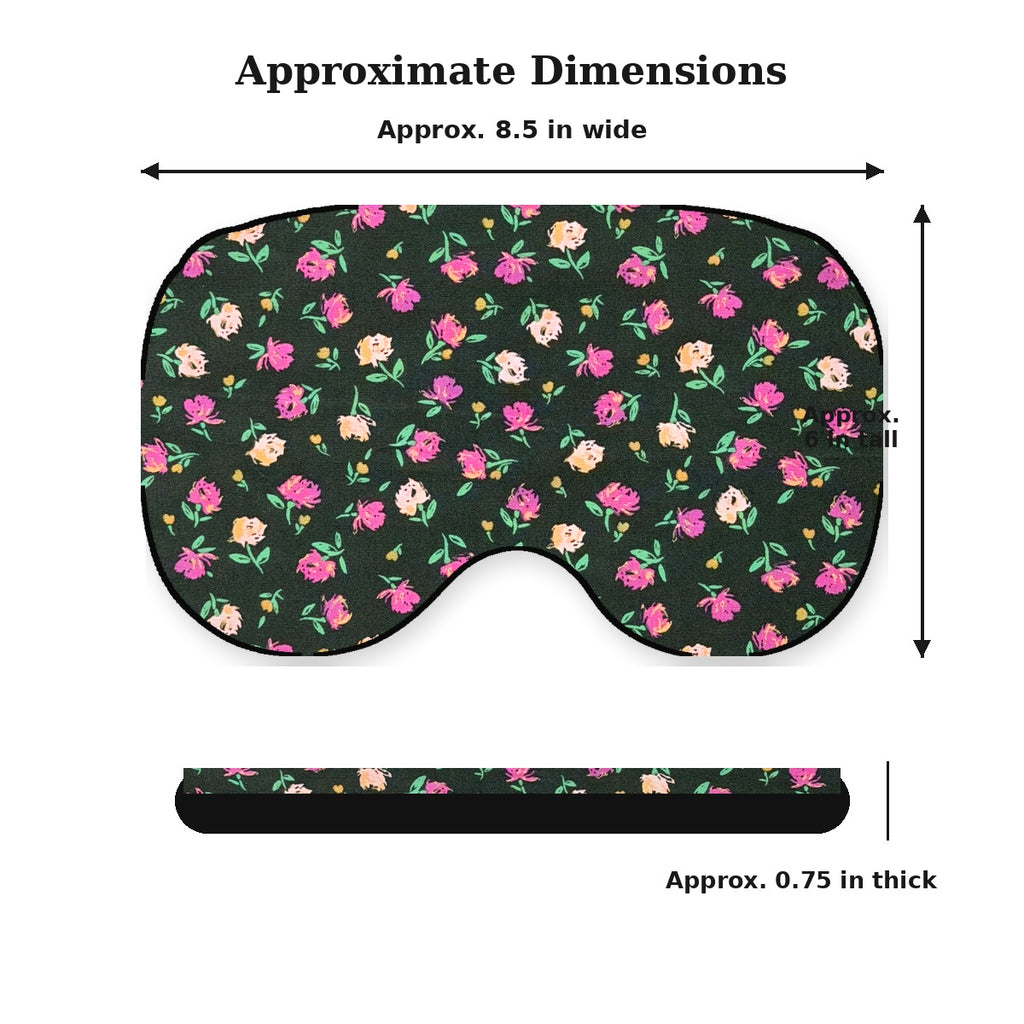 KOZY Kozy Therapy Eye & Sinus Pillow in Rosebud Reverie – corrected shape dimensions