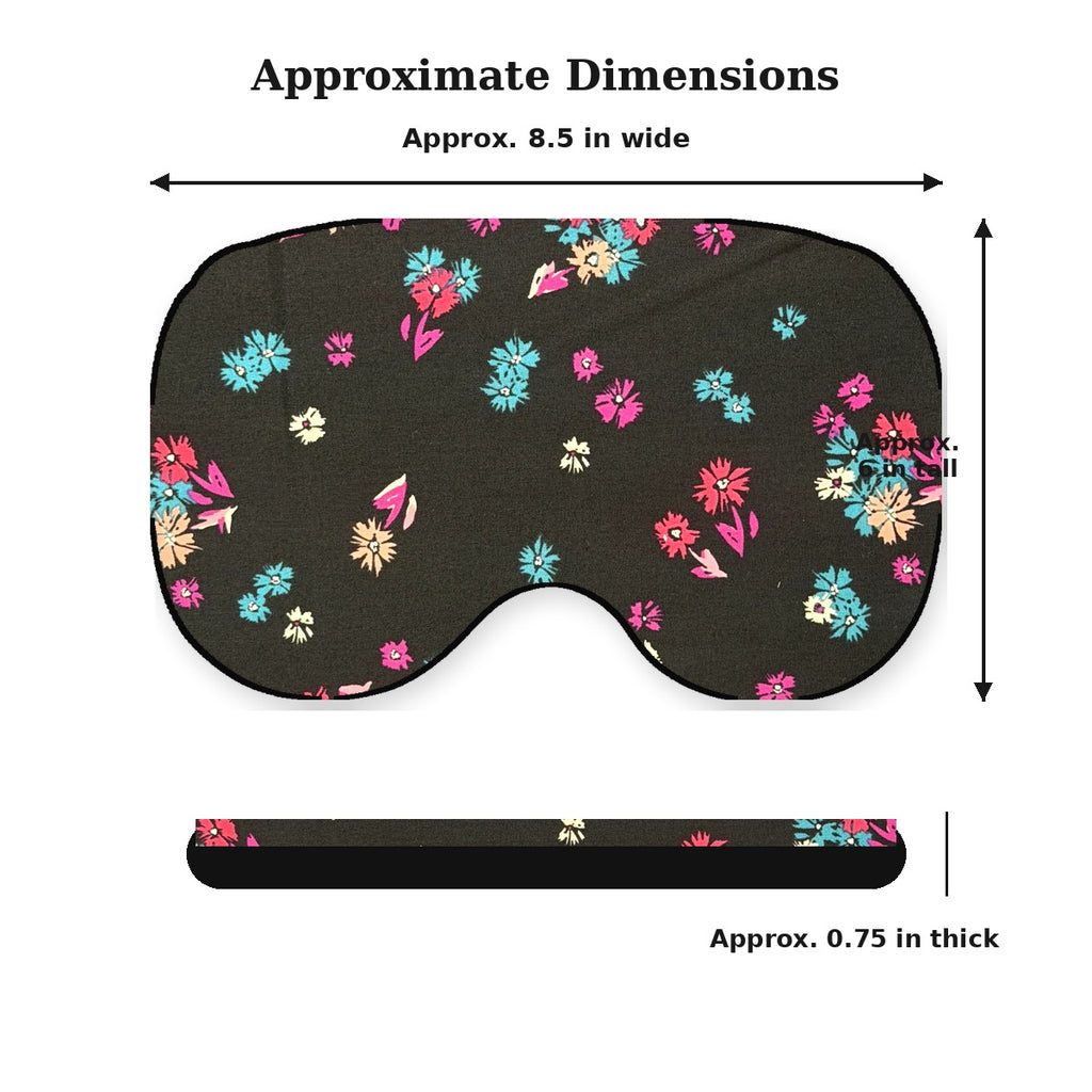 KOZY Kozy Therapy Eye & Sinus Pillow in Midnight Meadow – corrected shape dimensions